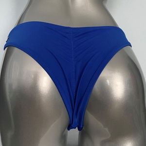 Victorias Secret Nwt Sapphire Blue Ruched Back Sexy Itsy Swim Bikini Bottom